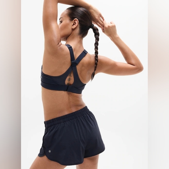 NWT Athleta Navy Speed Run High Support Sports Bra Size 34D